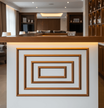 Balcão Branco com moldura - R$450,00